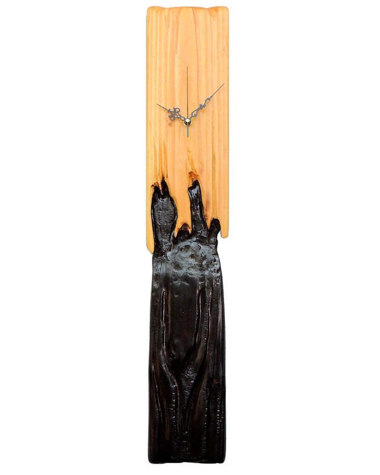 Textured Wood Clock Art - Stanley 0001 — Korzen Designs